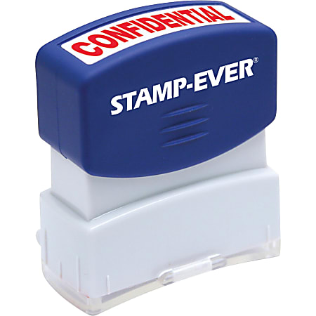 Stamp-Ever Pre-inked Confidential Stamp - Message Stamp - "CONFIDENTIAL" - 0.56" Impression Width x 1.69" Impression Length - 50000 Impression(s) - Red - 1 Each