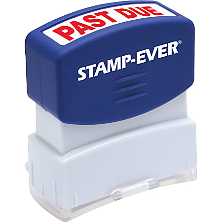 Stamp-Ever Pre-inked Past Due Stamp - Message Stamp - "PAST DUE" - 0.56" Impression Width x 1.69" Impression Length - 50000 Impression(s) - Red - 1 Each