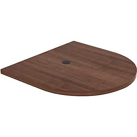 Lorell® Prominence Conference Oval Table Top, 48"W x 48"L, Walnut