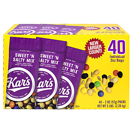 Kar's Sweet 'n Salty Trail Mix, 2 Oz, Box Of 40 Packs