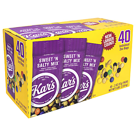 期間限定セール Kars Sweet Depot Office - Packs 40 Of Box Oz 2 Mix Trail Salty n その他