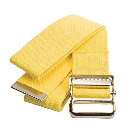 Medline Gait Belt With Fall Management, 54", Yellow
