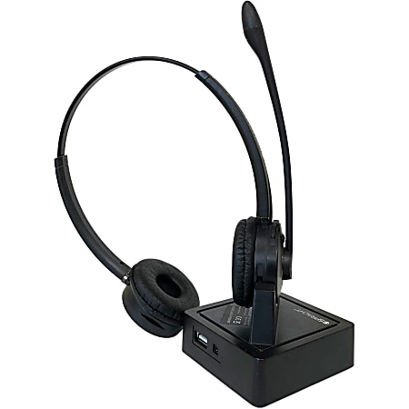Spracht®ZUM Maestro Wireless Bluetooth Binaural Over-the-Head Headset, Black