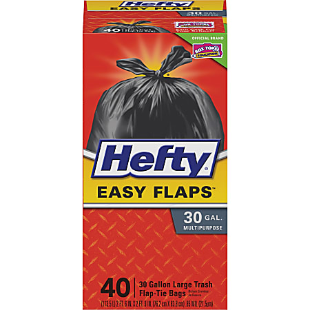 Hefty Contractor Trash Bags, 42 gal, 40 ct | Heavy Duty, Black