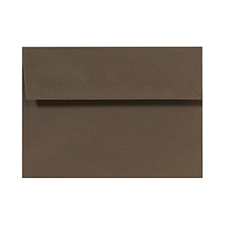 LUX Invitation Envelopes, A7, Peel & Stick Closure, Chocolate Brown, Pack Of 50