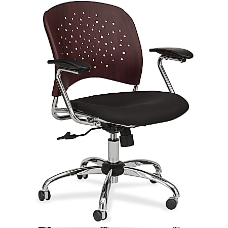 Safco® Reve Task Chair, Black/ Mahogany