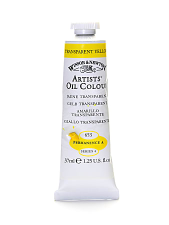 Winsor & Newton Artists' Oil Colors, 37 mL, Transparent Yellow, 653