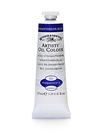 Winsor & Newton Artists' Oil Colors, 37 mL, Indanthrene Blue, 321