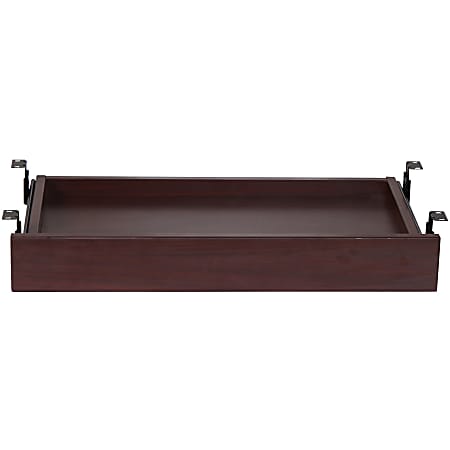 Lorell® Laminate Universal Center Drawer, 5-1/8”H x 28-7/16”W x 16-3/4”D, Mahogany