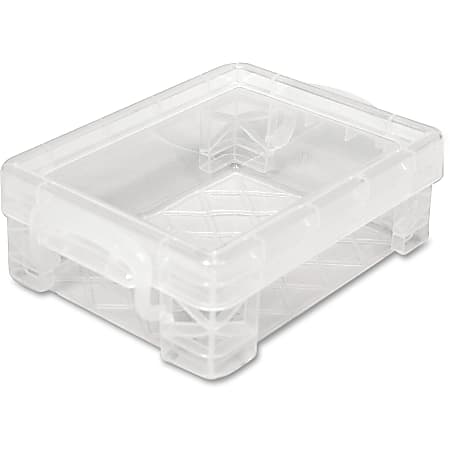 CLEAR PLASTIC STORAGE BOXES WITH LID STACKABLE STACKING SPACE SAVING MASTER