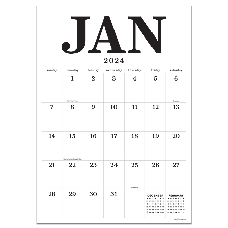 2024 TF Publishing Medium Monthly Art Wall Calendar, 17” x 12”, Poster, January To December