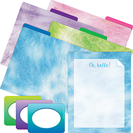 Barker Creek Get Organized File Folder Set, 1/3-Cut Tab, Letter Size, Blue Ombré, Set Of 107 Pieces