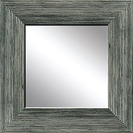 PTM Images Framed Mirror, Wood, 20"H x 20"W, Stone Gray