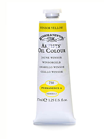 Winsor & Newton Artists' Oil Colors, 37 mL, Winsor Yellow, 730