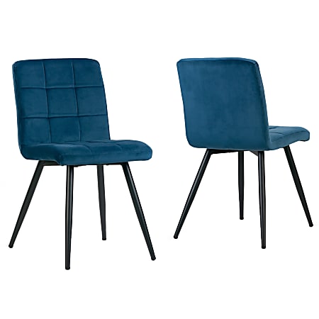 Glamour Home Anika Dining Chairs, Blue, Set Of