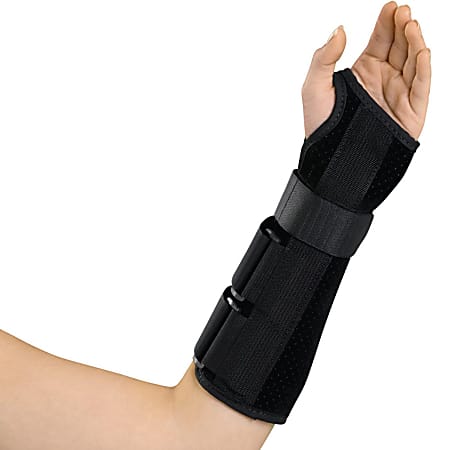 Medline Deluxe Wrist & Forearm Splint, Left, Small, Black