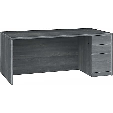 HON 10500 H105895R Pedestal Desk, 29.5"H x 72"W x 36"D, 3 x Box, File Drawer(s)Right Side, Sterling Ash