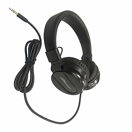 Compucessory Deluxe Stereo Headphones - Stereo - Black - Mini-phone (3.5mm) - Wired - 32 Ohm - 20 Hz 20 kHz - Over-the-head - Binaural - Circumaural - 5.92 ft Cable - 1 Compucessory Deluxe Stereo Headphones - Stereo - Black - Mini-phone (3.5mm) - Wired - 32 Ohm - 20 Hz 20 kHz - Over-the-head - Binaural - Circumaural - 5.92 ft Cable - 1