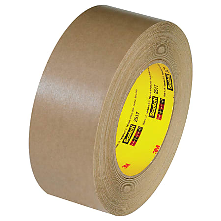 3M™ 2517 Flatback Tape, 3" Core, 2" x 60 Yd., Kraft, Case Of 24