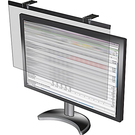 Business Source LCD Monitor Privacy Filter Black - For 24" Widescreen LCD Monitor - 16:10 - Acrylic - Black