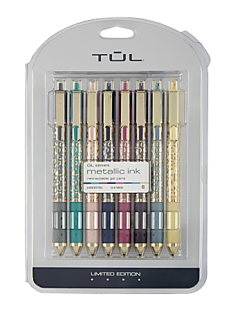 TUL Fine Liner Felt Tip Pens Ultra Fine 0.4 mm Silver Barrel Assorted Ink  Colors Pack Of 8 Pens - Office Depot