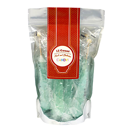 Espeez Rock Candy Sticks, Light Blue Cotton Candy, Bag Of 12