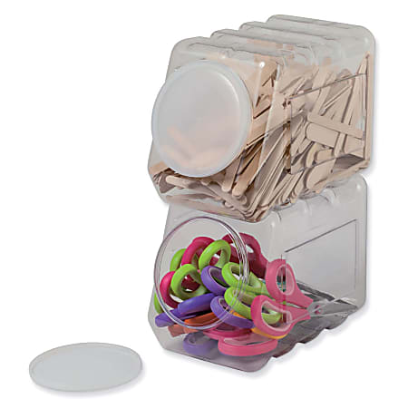 Pacon® Interlocking Storage Containers With Lids, 9-1/2”H x