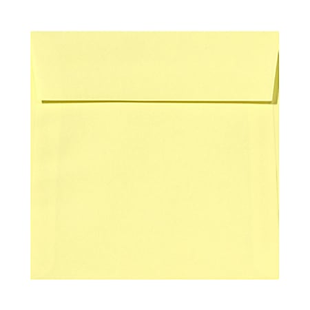 LUX Square Envelopes, 5 1/2" x 5 1/2", Peel & Press Closure, Lemonade Yellow, Pack Of 50