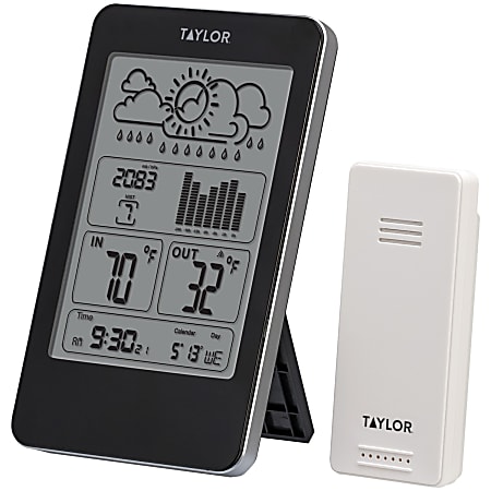Taylor 1733 Indoor/Outdoor Digital Thermometer with Barometer