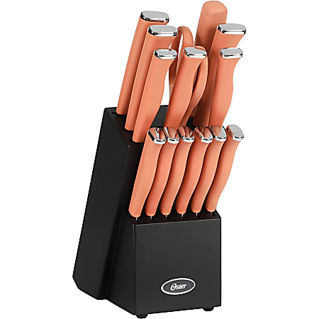 Oster Langmore 15-Piece Stainless Steel Cutlery Set, Coral