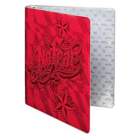 No Fear 1" Binder, 8 1/2" x 11", Red Star