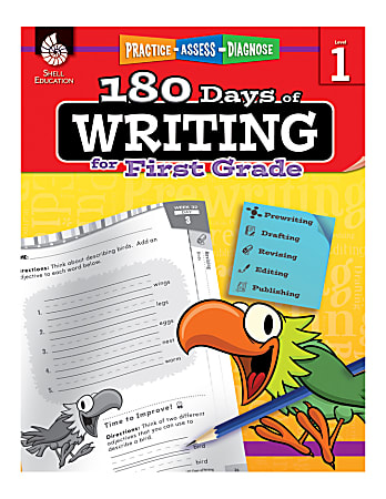 Shell Education 180 Days Of Writing Workbook,1st Grade