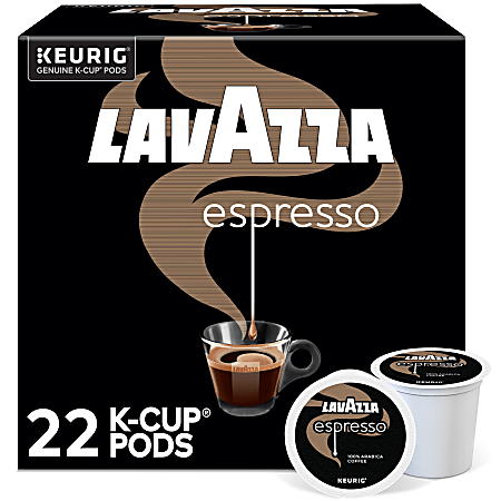 Lavazza Espresso Single-Serve Keurig K-Cup Pods, Medium Roast, Box Of 22 Pods