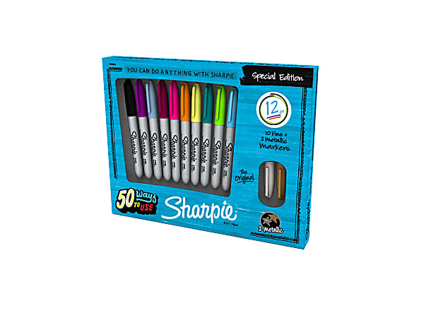 Sharpie® Permanent Fine-Point Markers, Pack Of 12