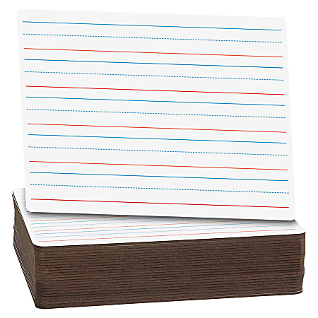 Flipside Ruled/Plain Unframed Dry-Erase Whiteboards, 12" x 9", White, Pack Of 24