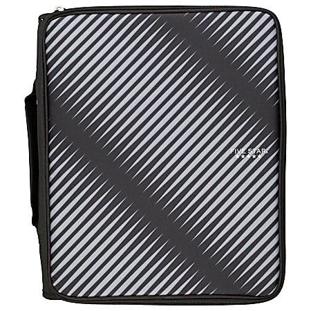 Five Star® 2” Zipper Binder Plus Multi Access File, 8-1/2" x 11", Black