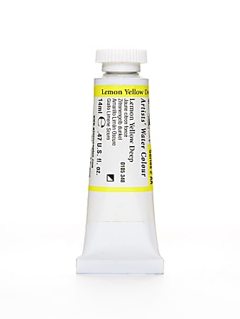 Winsor & Newton Professional Watercolors, 14 mL, Lemon Yellow Deep, 348