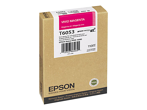 Epson® T605 Vivid Magenta Ink Cartridge, T6053