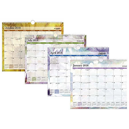 AT-A-GLANCE® Dreams Monthly Wall Calendar, 14 7/8" x 11 7/8", 30% Recycled, January to December 2018 (PM83-707-18)