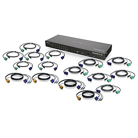 IOGEAR 16-Port IP Based KVM Kit with PS/2 and USB KVM Cables