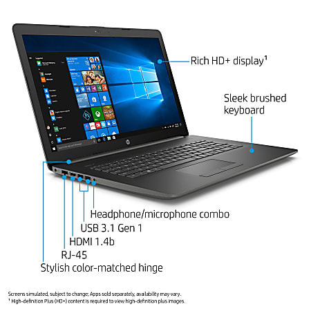 HP 17 by0053od Laptop 17.3 Screen 8th Gen Intel Core i3 4GB