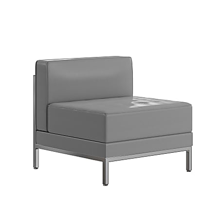 Flash Furniture Hercules Imagination Series Contemporary Gray Leathersoft Middle Chair, Gray