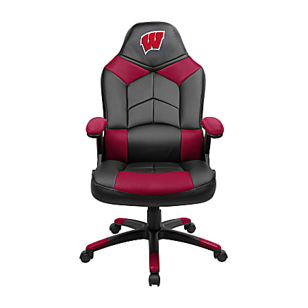 Imperial NCAA Faux Leather Oversized Computer Gaming Chair, University of Wisconsin