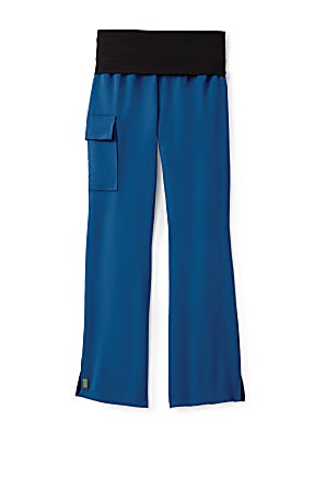 Medline Ocean Ave Spandex Women's Scrub Pants, Small, Royal Blue