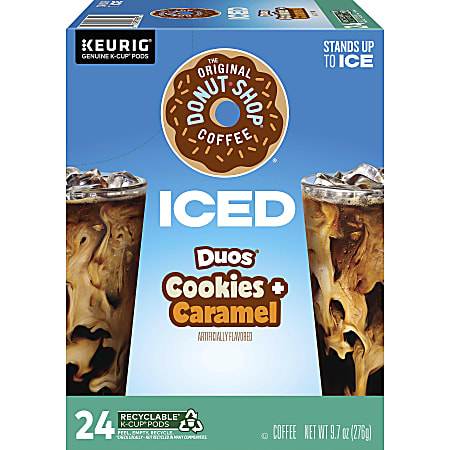 The Original Donut Shop K-Cup Iced Duos Cookies & Caramel Coffee