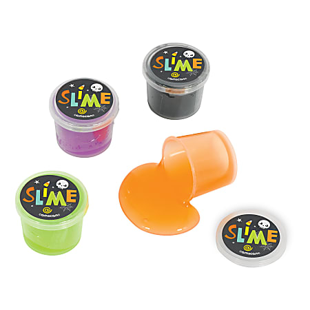 Amscan Halloween Slime, 0.7 Oz, Green/Orange/Purple, Pack Of 36 Jars