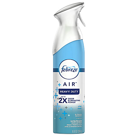 Febreze® AIR Heavy-Duty Air Freshener Spray, Crisp Clean Scent, 8.8 Oz
