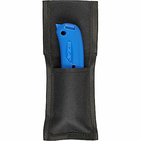 Safety First System Pacific EZ4 Self-retractable Guarded Safety Cutter - Self-retractable, Safety Guard, Spring-loaded Blade, Finger Guard, Durable, Lightweight, Ergonomic Handle - Plastic - Black, Blue - 1 Each Safety First System Pacific EZ4 Self-retractable Guarded Safety Cutter - Self-retractable, Safety Guard, Spring-loaded Blade, Finger Guard, Durable, Lightweight, Ergonomic Handle - Plastic - Black, Blue - 1 Each