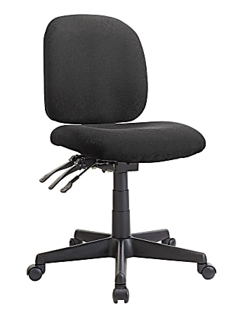 WorkPro® Mobility Multifunction Ergonomic Fabric Task Chair, Black, BIFMA Compliant