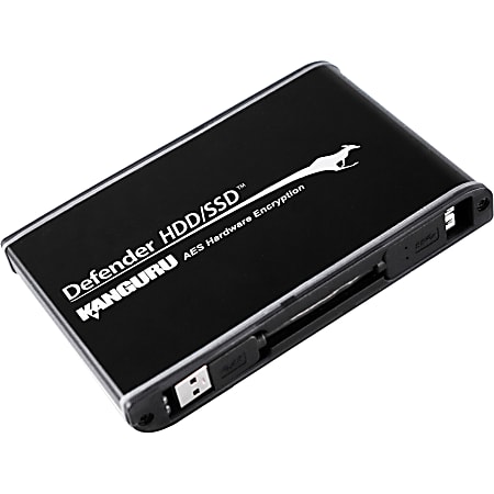Kanguru Defender SSD, Hardware Encrypted, Secure External Solid State Drive - 256GB - Super Fast USB 3.0